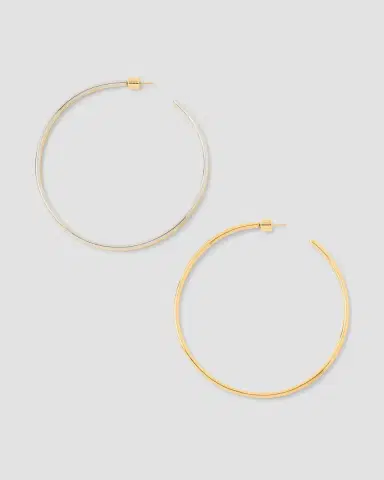 Jennifer Fisher 2.5 Two Tone Thread Hoops | Thumbnail 2