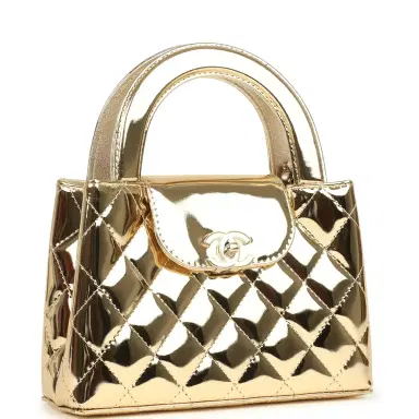 Chanel Chanel Small Kelly Shopper Light Gold Metallic Mirror Calfskin Light Gold Hardware | Thumbnail 3