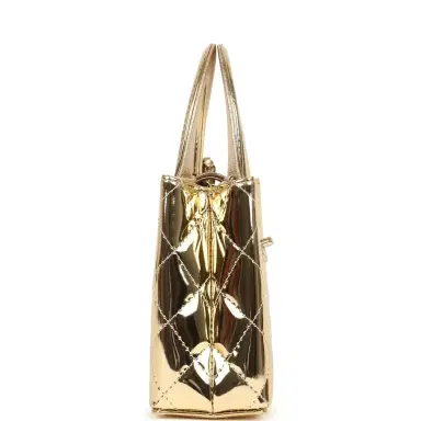 Chanel Chanel Small Kelly Shopper Light Gold Metallic Mirror Calfskin Light Gold Hardware | Thumbnail 4