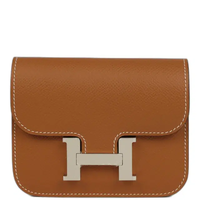 Hermes Constance Slim Wallet Gold Epsom Palladium Hardware