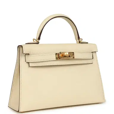 HERMÈS Hermes Kelly Sellier 20 Nata Epsom Gold Hardware | Thumbnail 2