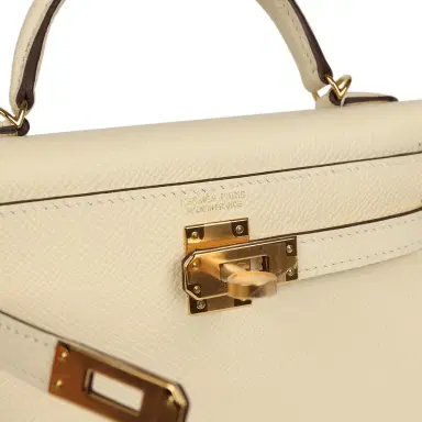 HERMÈS Hermes Kelly Sellier 20 Nata Epsom Gold Hardware | Thumbnail 7
