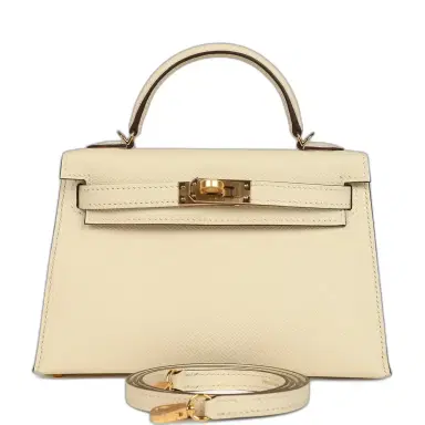 HERMÈS Hermes Kelly Sellier 20 Nata Epsom Gold Hardware | Thumbnail 1