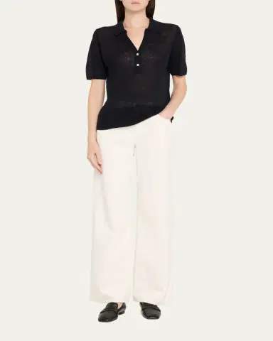 MAJESTIC FILATURES Semi-Sheer Knit Polo Shirt | Thumbnail 2 MAJESTIC FILATURES Semi-Sheer Knit Polo Shirt | Thumbnail 2