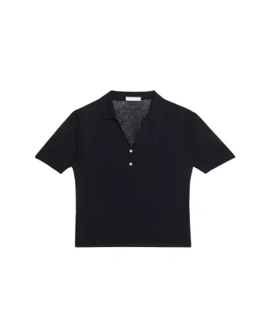 MAJESTIC FILATURES Semi-Sheer Knit Polo Shirt | Thumbnail 1 MAJESTIC FILATURES Semi-Sheer Knit Polo Shirt | Thumbnail 1