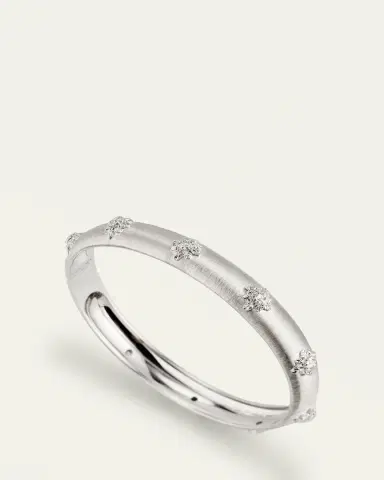 Buccellati Macri Bombé Bangle, White Gold, 8mm | Thumbnail 3