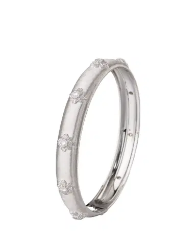Buccellati Macri Bombé Bangle, White Gold, 8mm | Thumbnail 1