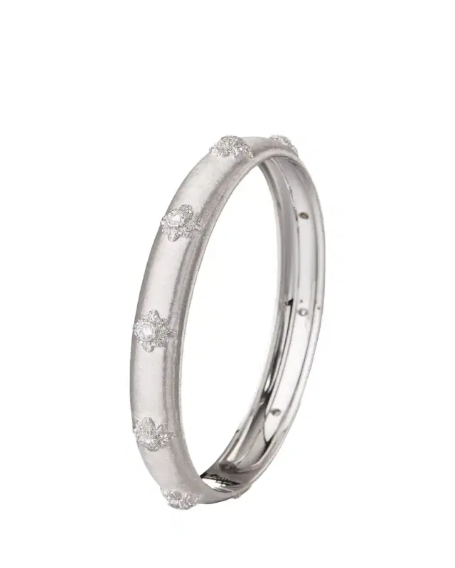 Macri Bombé Bangle, White Gold, 8mm