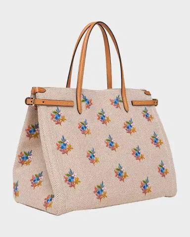 Valentino Garavani Floral-Embroidered Canvas Tote Bag | Thumbnail 7 Valentino Garavani Floral-Embroidered Canvas Tote Bag | Thumbnail 7