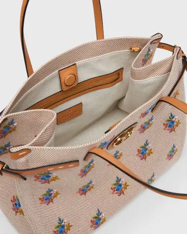 Valentino Garavani Floral-Embroidered Canvas Tote Bag | Thumbnail 8 Valentino Garavani Floral-Embroidered Canvas Tote Bag | Thumbnail 8