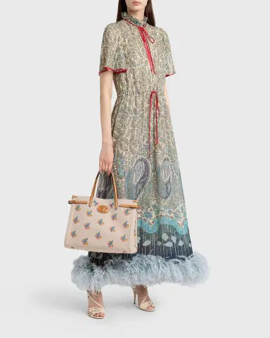Valentino Garavani Floral-Embroidered Canvas Tote Bag | Thumbnail 9 Valentino Garavani Floral-Embroidered Canvas Tote Bag | Thumbnail 9