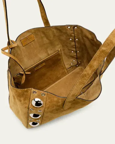 Valentino Garavani Men's Nellcote Large Studded Suede Tote Bag | Thumbnail 4