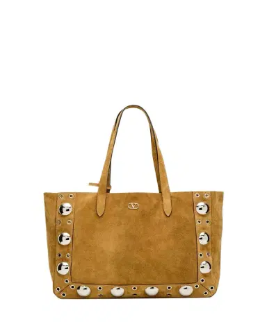 Valentino Garavani Men's Nellcote Large Studded Suede Tote Bag | Thumbnail 1