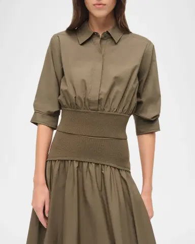 Simkhai Stiles Knit Cotton Shirt | Thumbnail 10