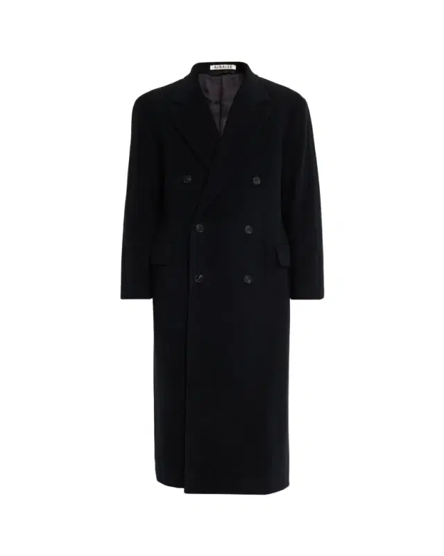 Men's Superfine Wool Double-Breasted Overcoat