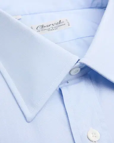 Charvet Men's Point Collar Cotton Dress Shirt | Thumbnail 2 Charvet Men's Point Collar Cotton Dress Shirt | Thumbnail 2