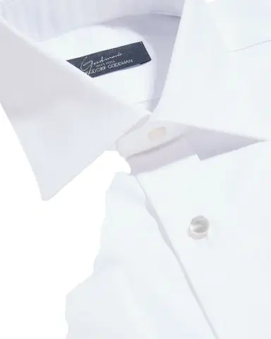 Bergdorf Goodman Men's Stud-Front Micro Box Weave Dress Shirt | Thumbnail 1