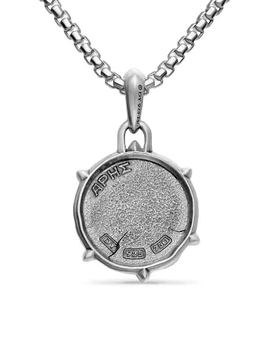 David Yurman Men's Ares Amulet in Sterling Silver with 18K Yellow Gold, 26.4MM - Silver | Thumbnail 3