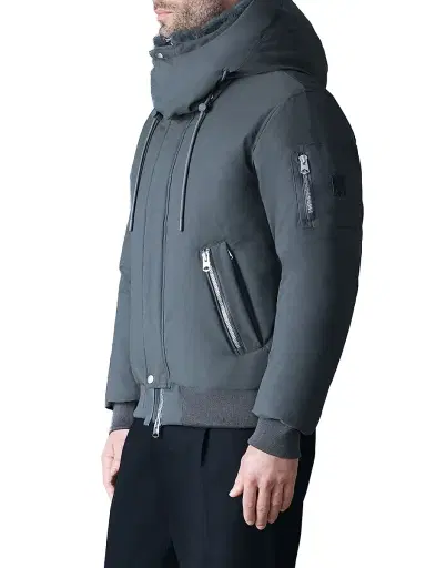 Mackage Men's Iker Mixed-Media Bomber Down Jacket - Carbon | Thumbnail 3
