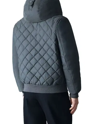 Mackage Men's Iker Mixed-Media Bomber Down Jacket - Carbon | Thumbnail 4