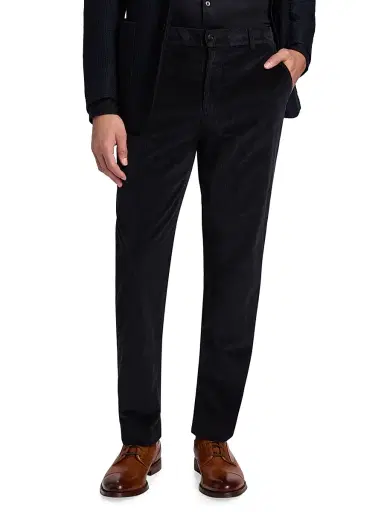 Canali Men's Flat Front Sport Trousers - Dark Blue | Thumbnail 3 Canali Men's Flat Front Sport Trousers - Dark Blue | Thumbnail 3