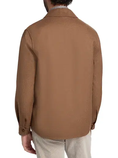 Canali Men's Double-Face Wool Overshirt - Brown - Size 44 | Thumbnail 5 Canali Men's Double-Face Wool Overshirt - Brown - Size 44 | Thumbnail 5