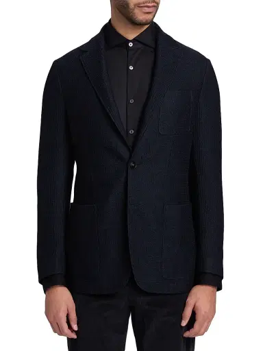 Canali Men's Jersey Wool Regular-Fit Jacket - Navy - Size 40 | Thumbnail 3 Canali Men's Jersey Wool Regular-Fit Jacket - Navy - Size 40 | Thumbnail 3