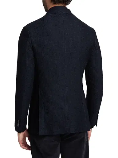 Canali Men's Jersey Wool Regular-Fit Jacket - Navy - Size 40 | Thumbnail 5 Canali Men's Jersey Wool Regular-Fit Jacket - Navy - Size 40 | Thumbnail 5