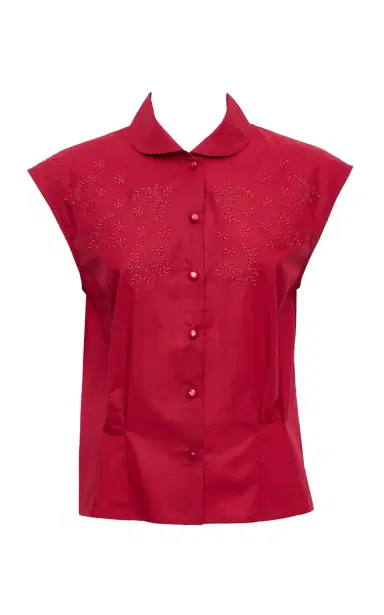 Loretta Caponi Pisa Cotton Top | Thumbnail 1