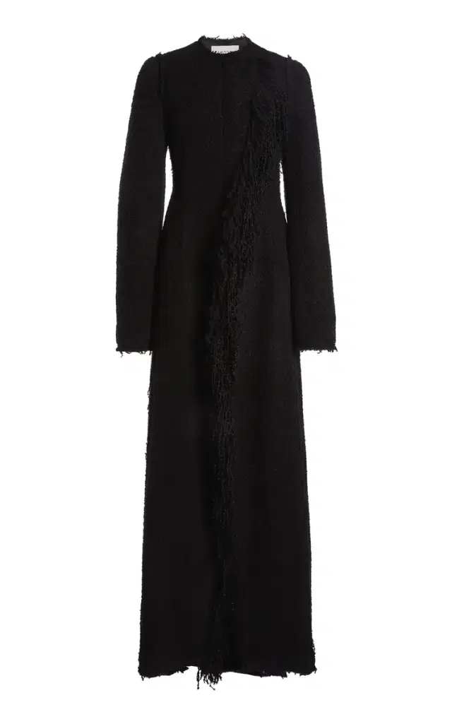 Lanvin Cape-Sleeve Woven Coat