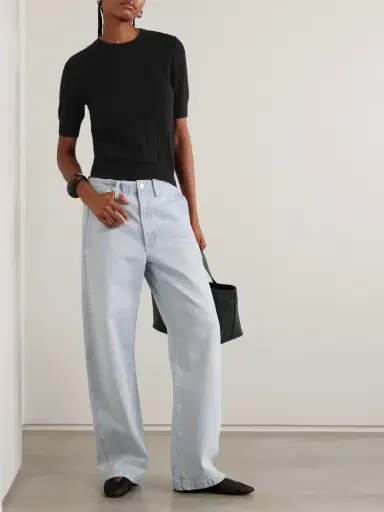 Lisa Yang Nika Pointelle-knit Cotton And Cashmere-blend Sweater | Thumbnail 2 Lisa Yang Nika Pointelle-knit Cotton And Cashmere-blend Sweater | Thumbnail 2