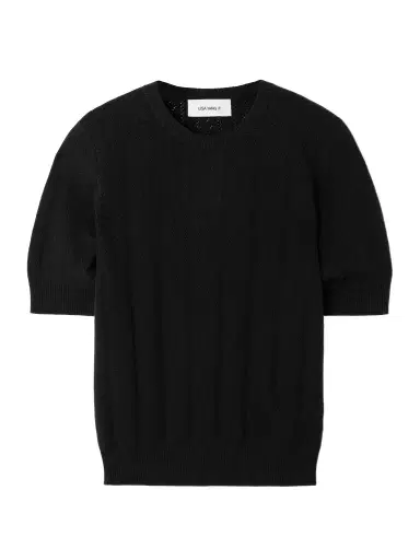 Lisa Yang Nika Pointelle-knit Cotton And Cashmere-blend Sweater | Thumbnail 1 Lisa Yang Nika Pointelle-knit Cotton And Cashmere-blend Sweater | Thumbnail 1