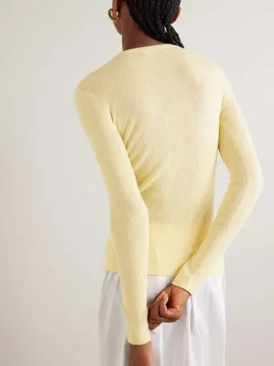Lisa Yang Vivian Ribbed Cotton And Cashmere-blend T-shirt | Thumbnail 3