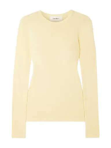 Lisa Yang Vivian Ribbed Cotton And Cashmere-blend T-shirt | Thumbnail 1