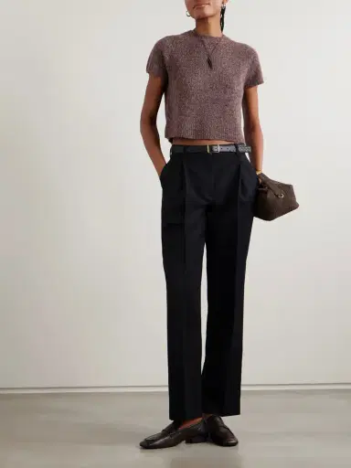 Lisa Yang Siona Cashmere And Silk-blend T-shirt | Thumbnail 2 Lisa Yang Siona Cashmere And Silk-blend T-shirt | Thumbnail 2