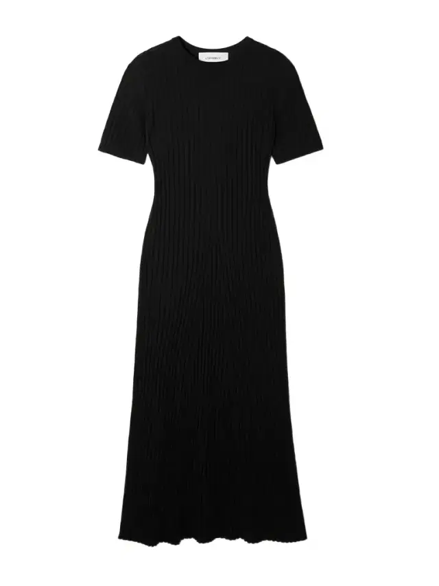 Isabela Ribbed Cotton And Cashmere-blend Midi Dress