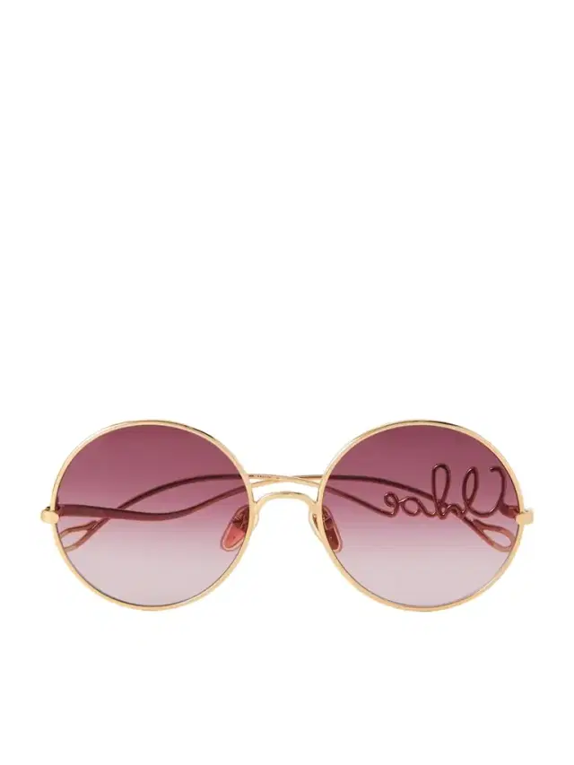 Chloé Iconic Round-frame Gold-tone Sunglasses