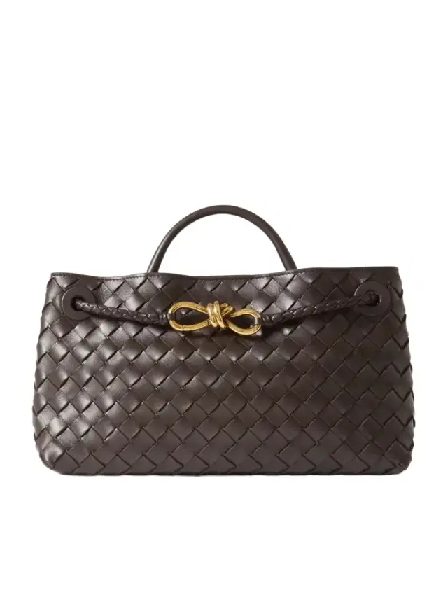 Andiamo East-west Small Intrecciato Leather Tote