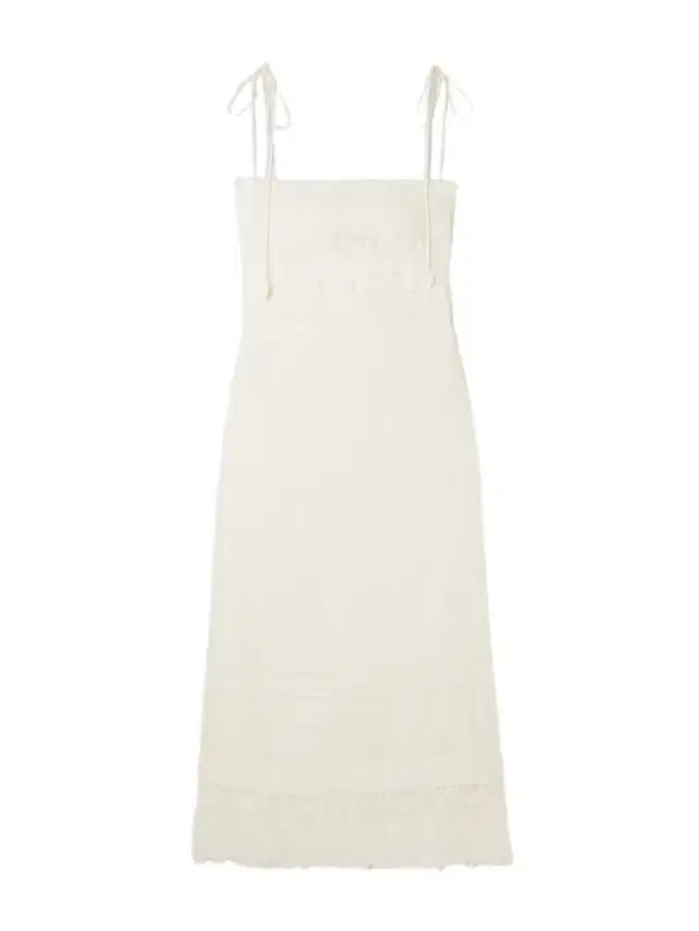 Corded Lace-trimmed Linen Midi Dress