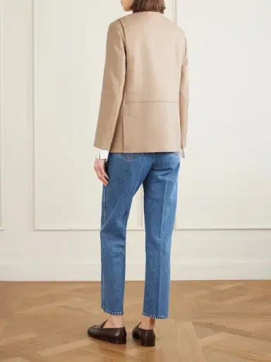 Loro Piana Suede-trimmed Silk-tweed Jacket | Thumbnail 4