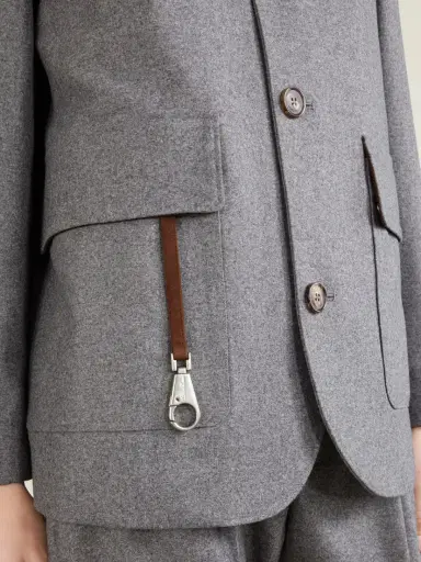 Loro Piana Roadster Suede-trimmed Wool And Cashmere-blend Jacket | Thumbnail 4 Loro Piana Roadster Suede-trimmed Wool And Cashmere-blend Jacket | Thumbnail 4