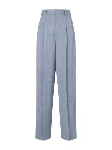 Loro Piana Hector Pleated Wool, Silk And Linen-blend Wide-leg Pants | Thumbnail 1 Loro Piana Hector Pleated Wool, Silk And Linen-blend Wide-leg Pants | Thumbnail 1