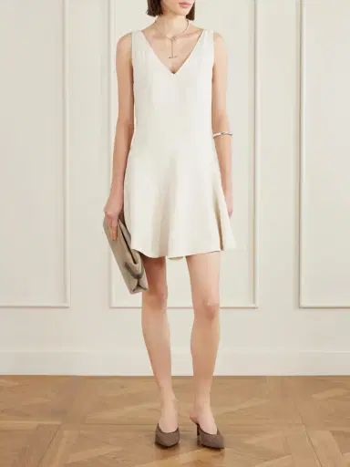Brunello Cucinelli Twill Mini Dress | Thumbnail 2 Brunello Cucinelli Twill Mini Dress | Thumbnail 2