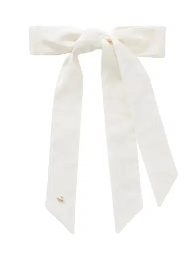 Vivienne Westwood Julia Bow-detailed Embellished Twill Hair Clip | Thumbnail 1