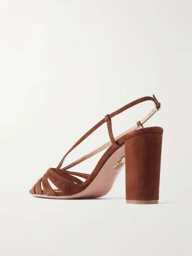 Aquazzura Aimée 85 Suede Slingback Sandals | Thumbnail 3 Aquazzura Aimée 85 Suede Slingback Sandals | Thumbnail 3