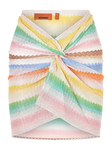 Missoni Striped Metallic Crochet-knit Mini Skirt | Thumbnail 1 Missoni Striped Metallic Crochet-knit Mini Skirt | Thumbnail 1