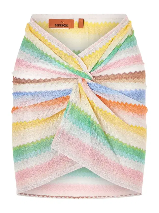 Missoni Striped Metallic Crochet-knit Mini Skirt