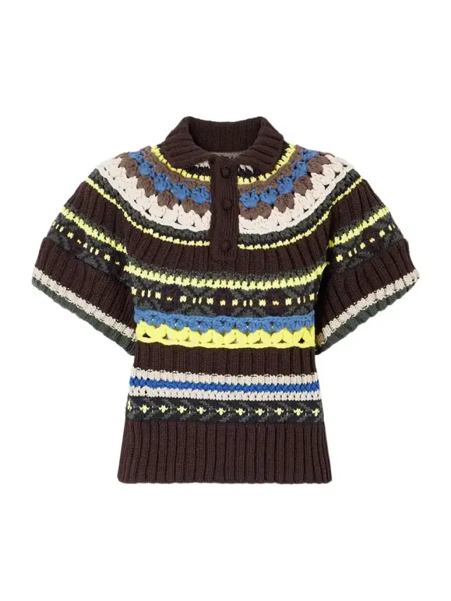 Striped Knitted Polo Shirt