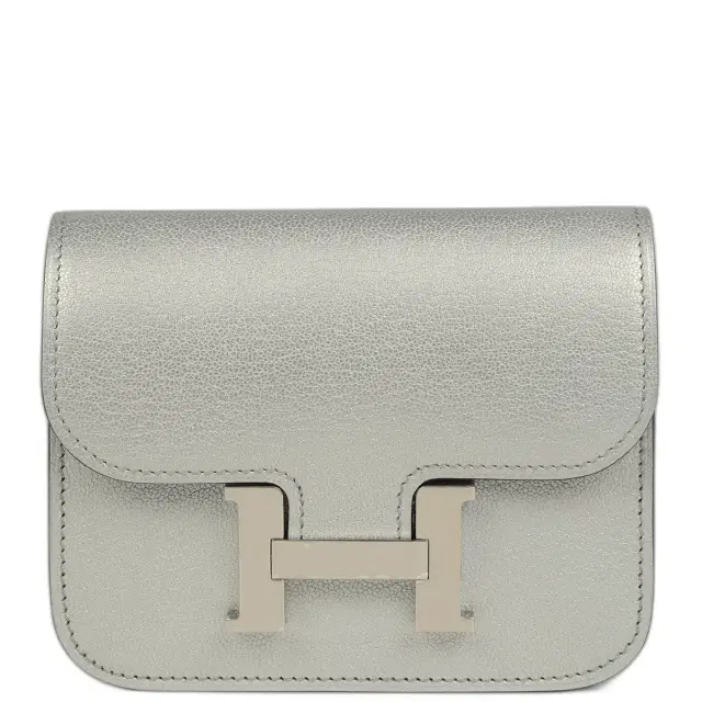 Hermes Constance Slim Wallet Argent Chevre Chamkilight Palladium Hardware