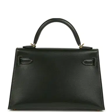 HERMÈS Hermes Kelly Sellier 20 Vert Fonce Box Gold Hardware | Thumbnail 4